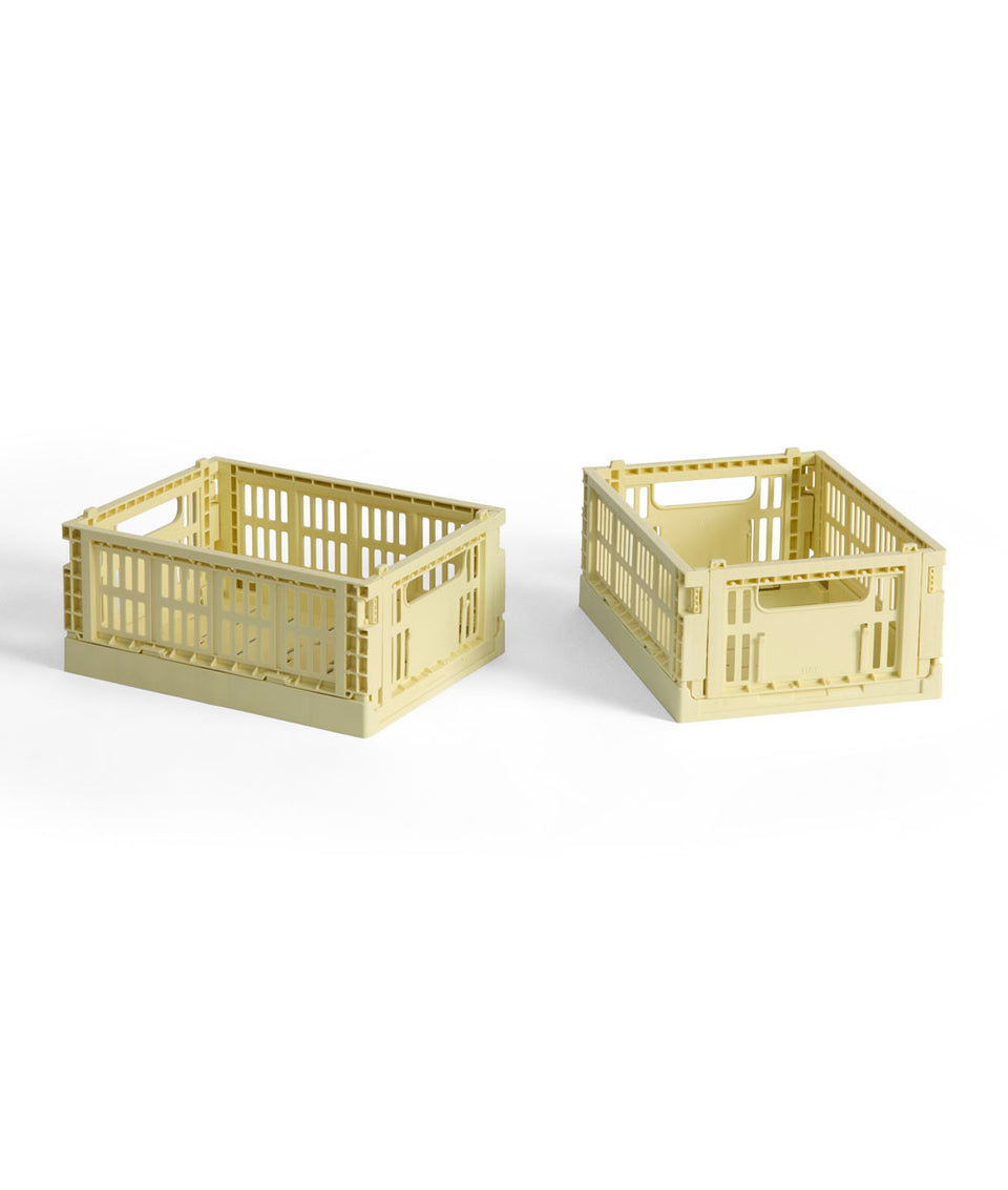 HAY Set of Two Mini Recycled Colour Crates