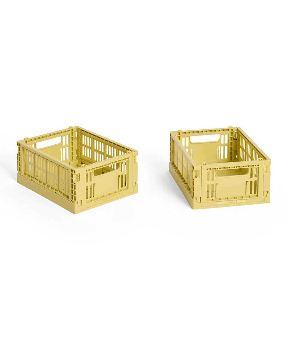 HAY Set of Two Mini Recycled Colour Crates