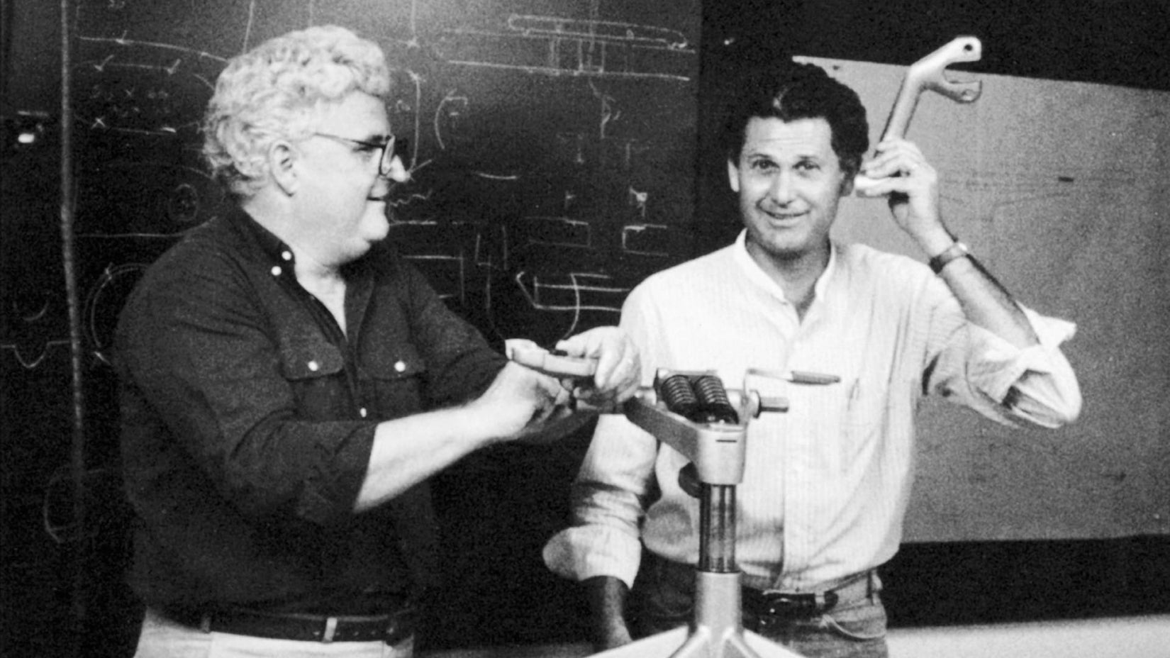 Black and white photo of Don Chadwick and Bill Stumpf the designers of Icon Herman Miller Aeron office chair