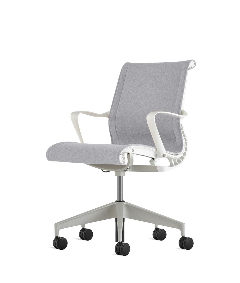 Setu Gloss/Studio White Fixed Arms Chair