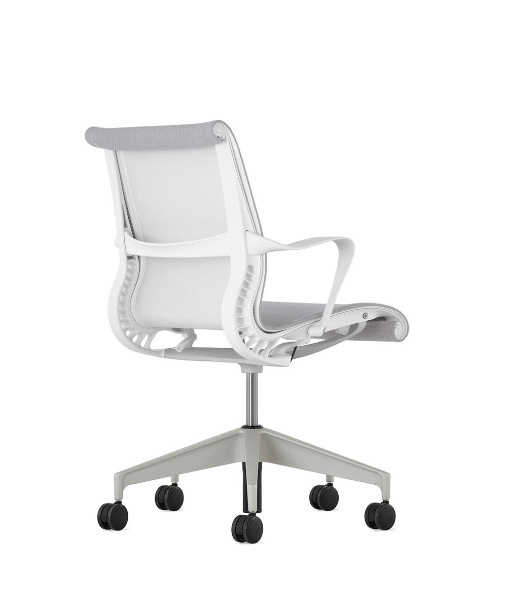 Setu Gloss/Studio White Fixed Arms Chair