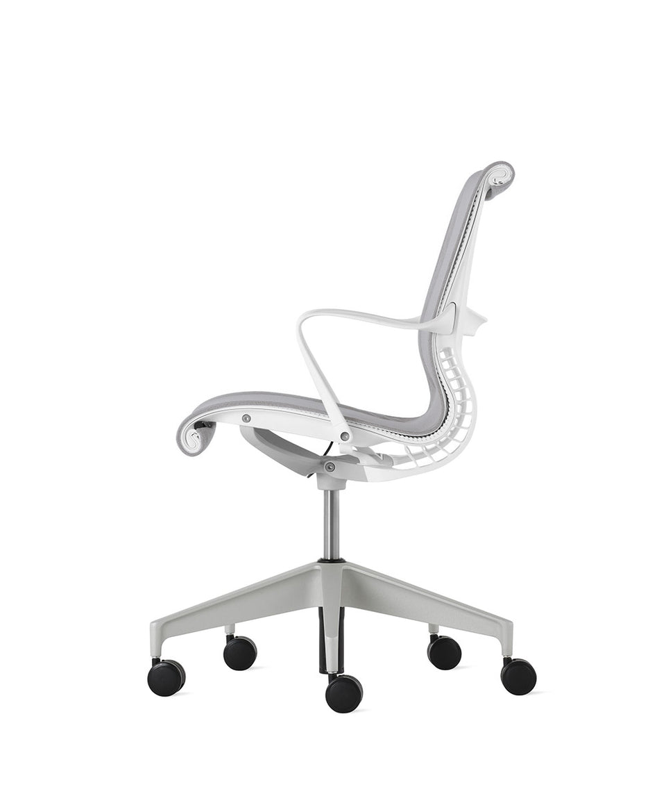 Setu Gloss/Studio White Fixed Arms Chair