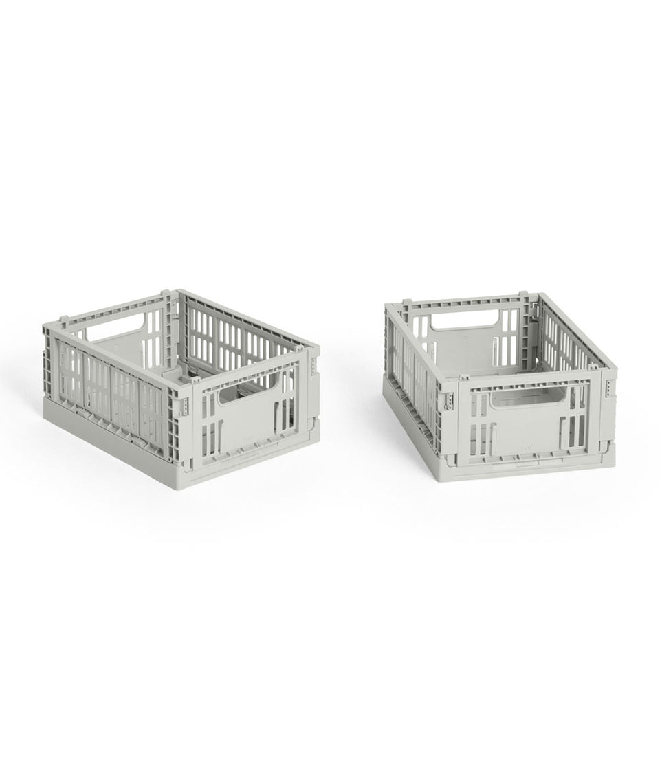 HAY Set of Two Mini Recycled Colour Crates