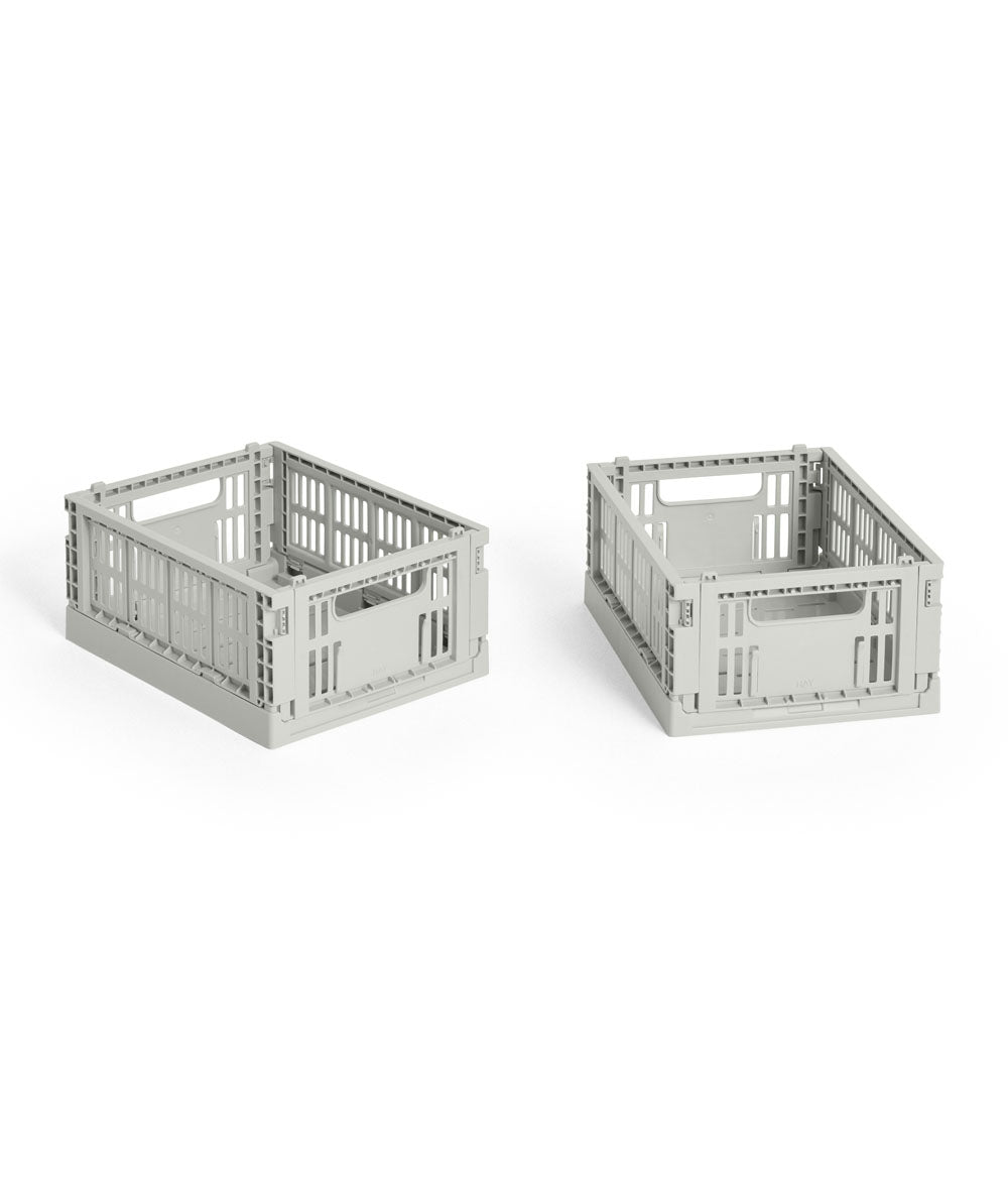 HAY Set of Two Mini Recycled Colour Crates