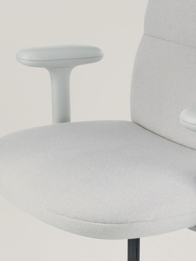 A close view of the Asari chair's back support