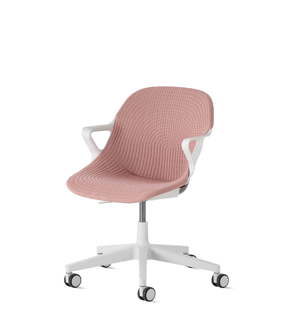 Zeph Alpine/Tea Rose Fixed Arms Chair