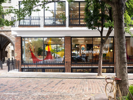 Photo showing front of the Herman Miller showroom in London, The San's, St Johns Square