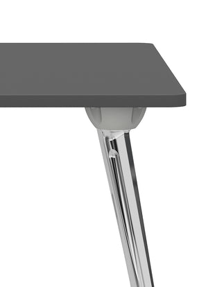 Close up of the polished aluminium legs on an AbakEnvironments desk