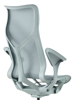 Reverse view of a glacier Cosm chair