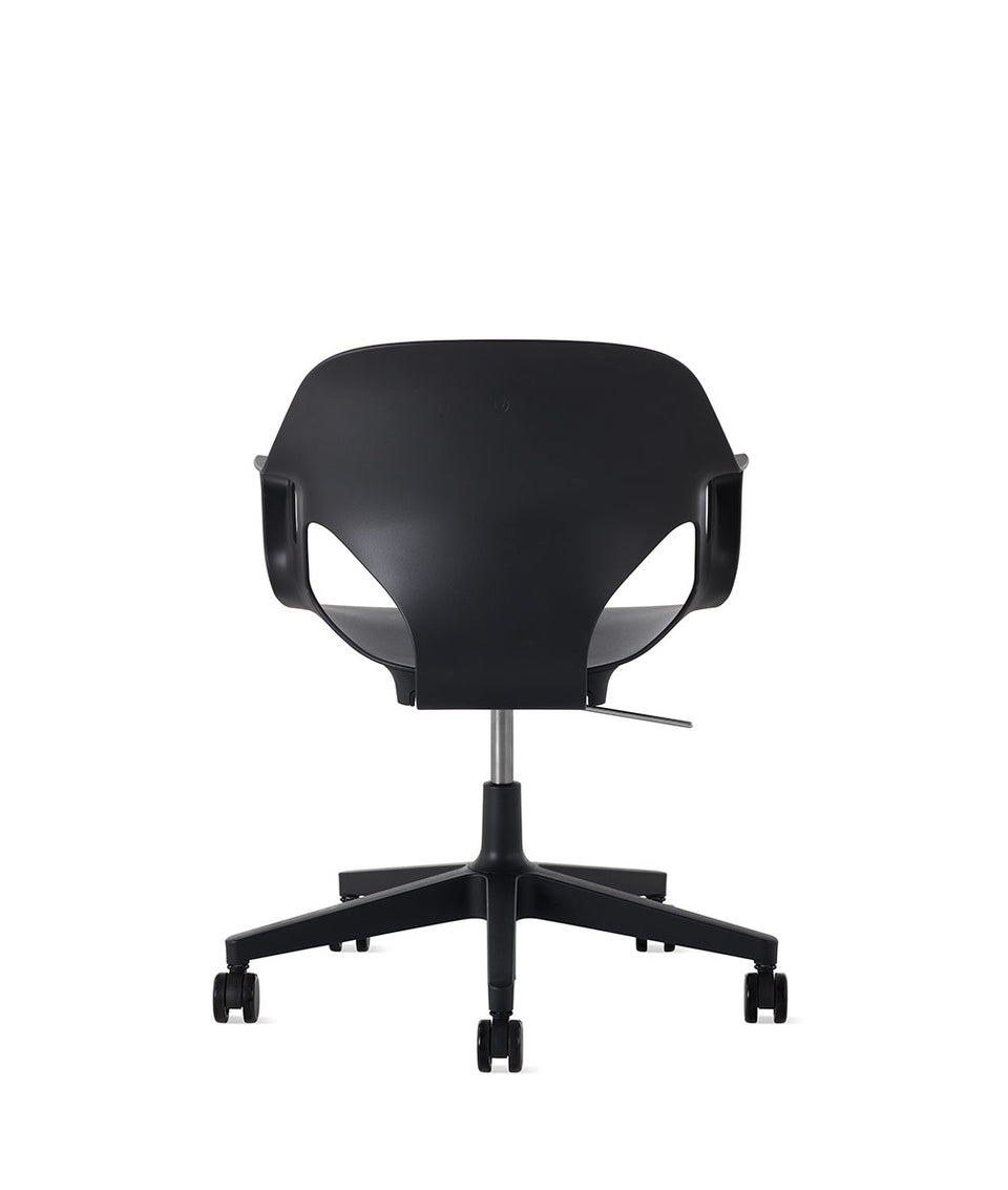 Zeph Black/Black Fixed Arms Chair