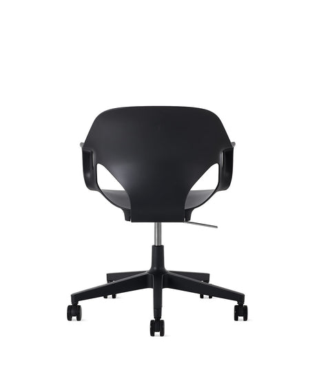 Zeph Black/Black Fixed Arms Chair
