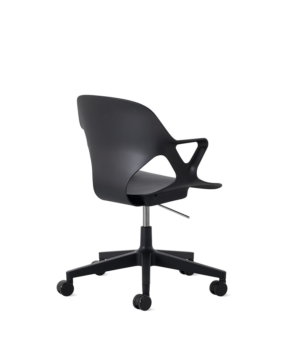 Zeph Black/Black Fixed Arms Chair